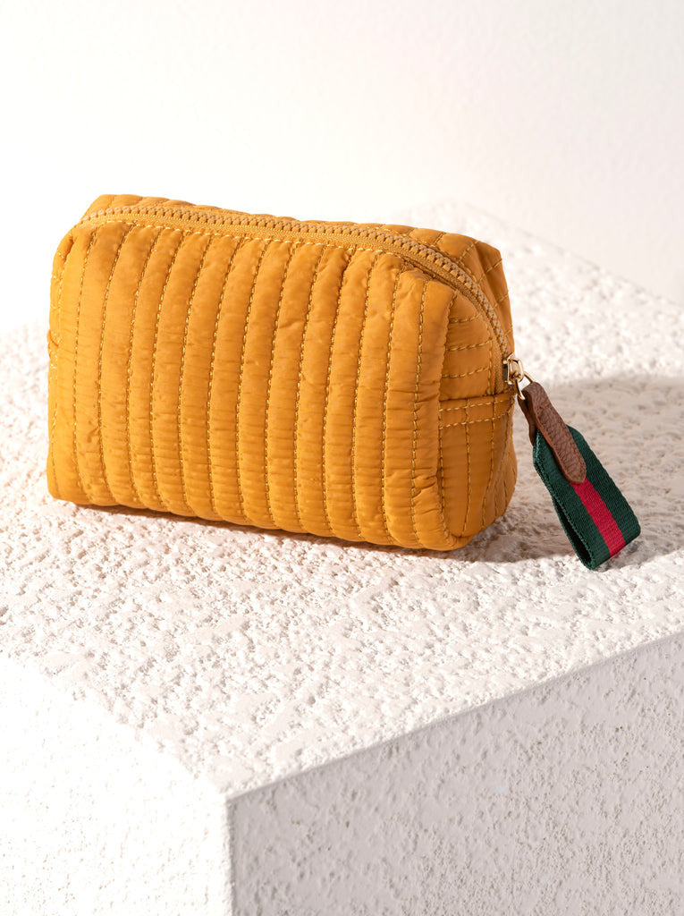 EZRA SMALL BOXY COSMETIC POUCH,GREEN main image 1