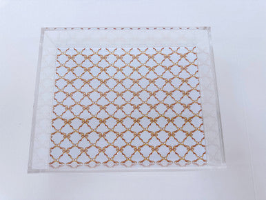 Gold Bow Trellis Tray - Thumbnail 2