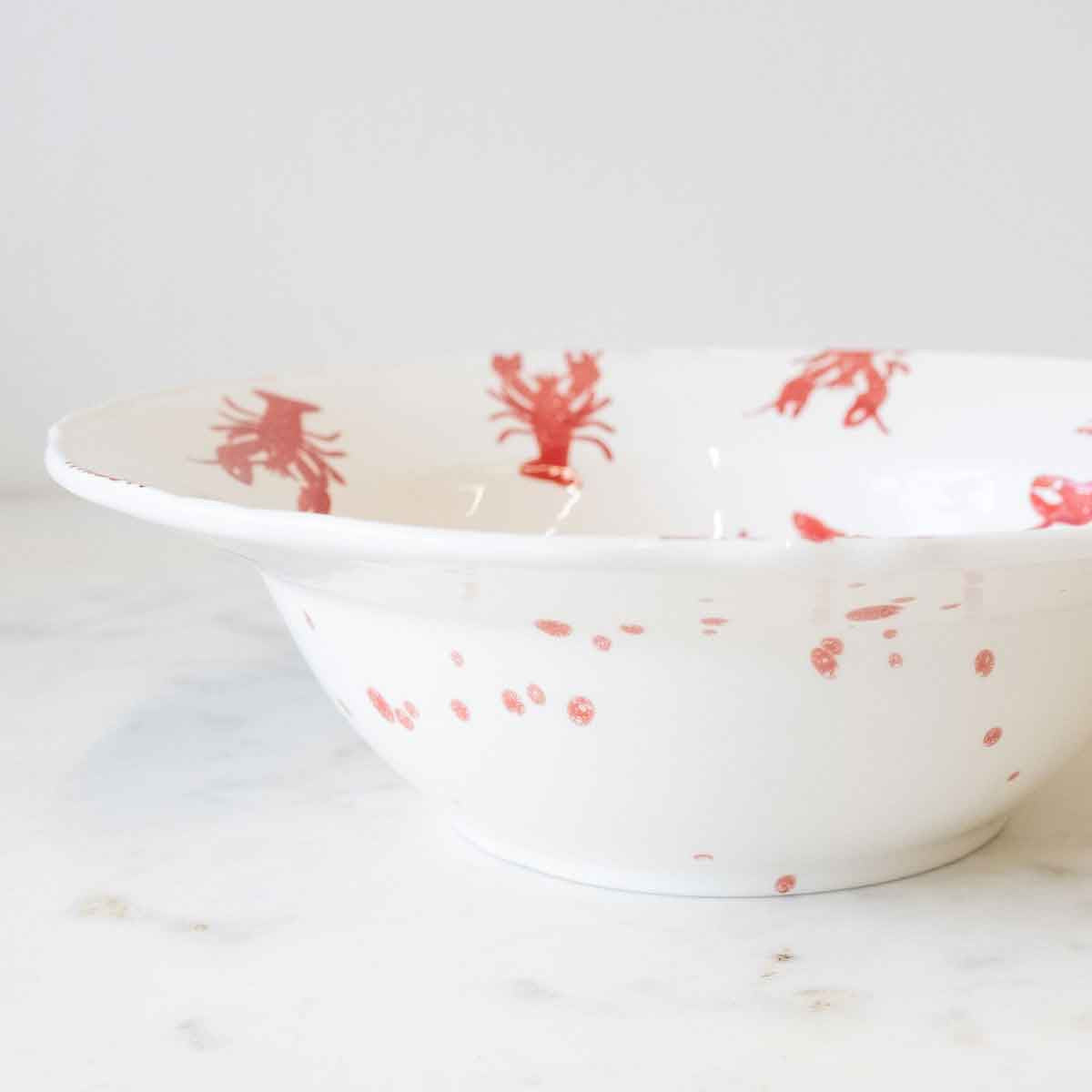 Watercolor Crawfish Serving Bowl - Thumbnail 3