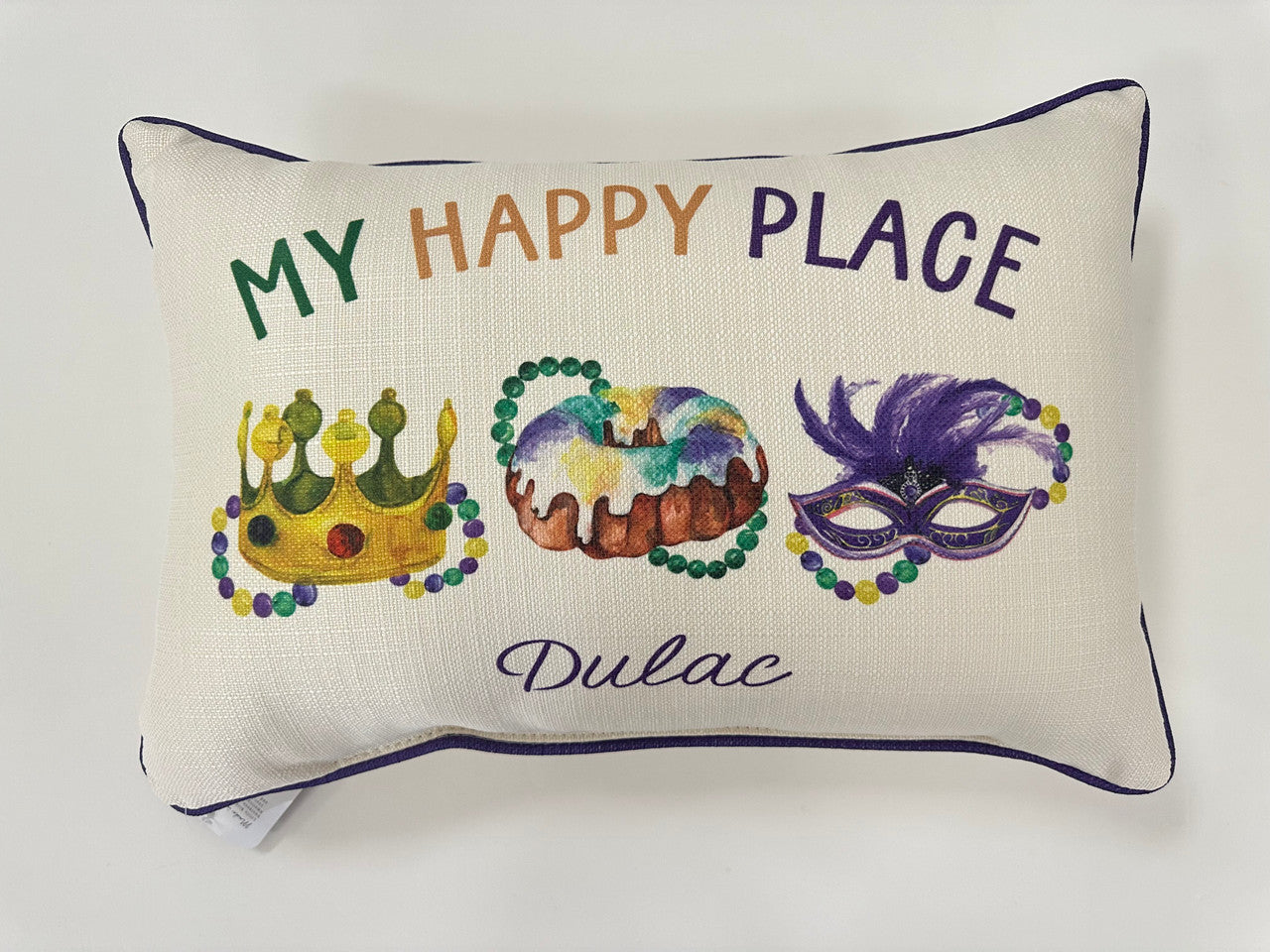 Little Birdie Mardi Gras Elements Pillow - Thumbnail 3