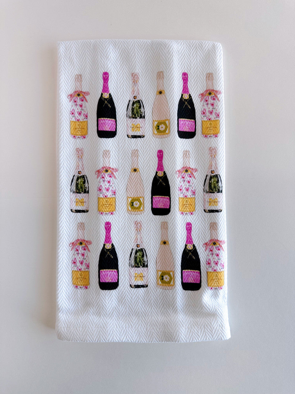 Pink Bottles Towel